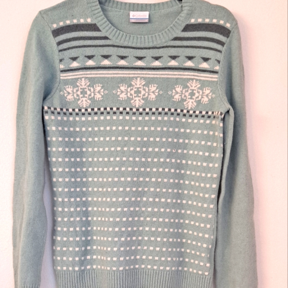 Columbia Sportswear Sweater Adult - Wool, Winter detail pattern - Size S